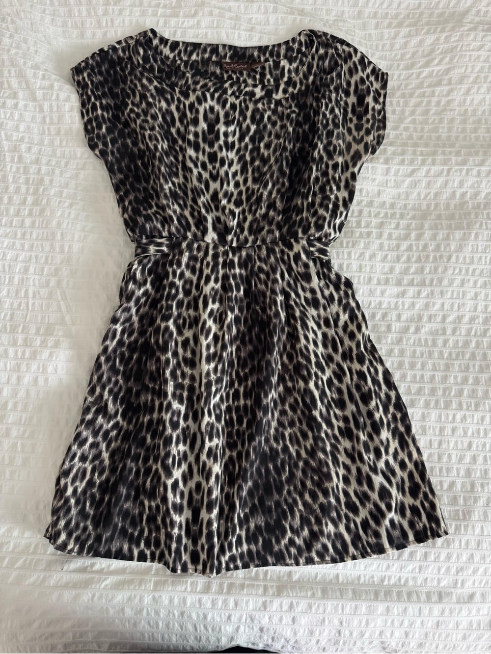 Leopard Print Dress in Black and White